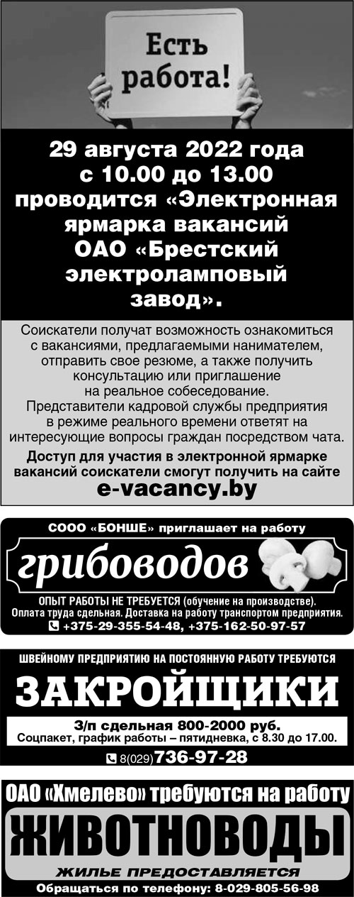 работа в Бресте