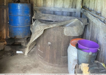 Водитель сельхозпредприятия не только сливал топливо на работе, но и наладил у себя на подворье производство самогона