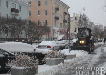 Настоящая зима пришла в Брест с опережением календаря