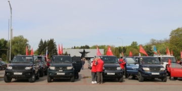 В Брест прибыл автопробег «Огонь памяти»