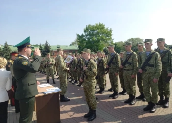 Юные солдаты-пограничники приняли присягу в Брестской крепости