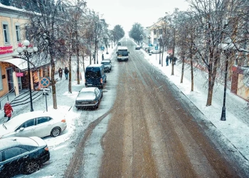 Пешеходная улица в Барановичах