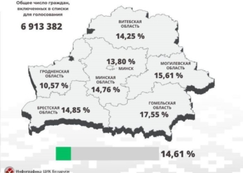 В Брестской области за 2 дня досрочного голосования избирательные участки посетили около 15 % избирателей