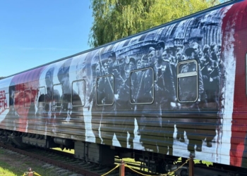 «Поезд Победы» прибыл в Брест. 21 и 22 июня он будет находиться возле Музея железнодорожной техники