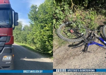 В Кобринском районе велосипедистка столкнулась с фурой