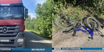 В Кобринском районе велосипедистка столкнулась с фурой