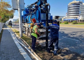 На ул. Московской в Бресте идут ремонтные работы