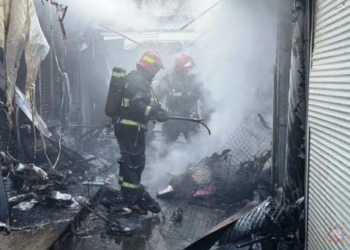 23 февраля случился пожар на рынке «Юбилейный» в Бресте