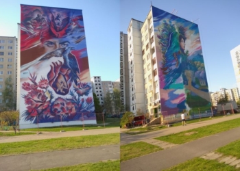 Муралы преображают улицу Октябрьской Революции в Бресте