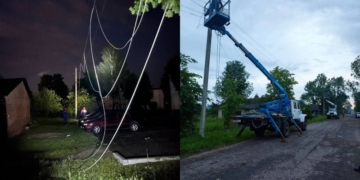 Энергетики продолжают восстанавливать электроснабжение, нарушенное ночной грозой