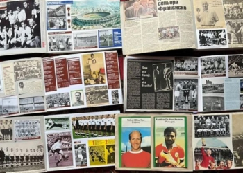 Сегодня перед футбольным матчем на «Брестском» можно будет посетить выставку по истории футбола Георгия Дорбуашвили