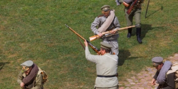 Реконструкция непокоренная твердыня в Брестской крепости