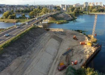 Строительство моста через Мухавец в Бресте идёт с опережением графика