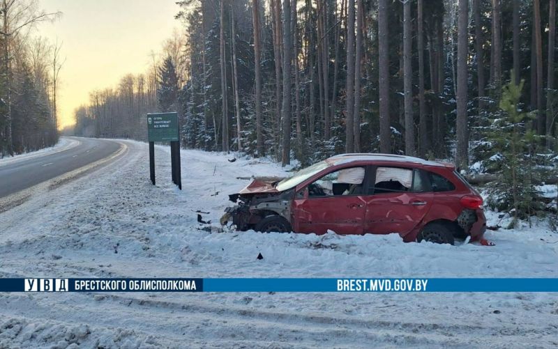 Сегодня в Пружанском районе автоледи съехала в кювет