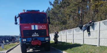 5 апреля в районе Северного кладбища произошло возгорание растительности в лесном массиве