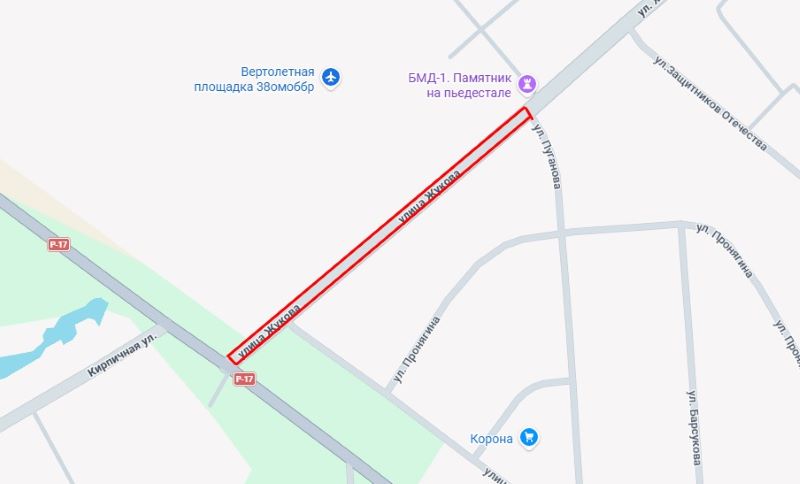 Завтра на два месяца закроют для движения транспорта участок улицы Жукова в Бресте