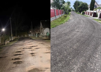 Улица в Кобрине оказалась заасфальтирована только на бумаге