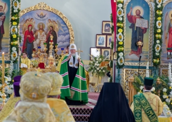 Божественная литургия прошла в Свято-Воскресенском соборе Бреста с участием Патриарха Кирилла