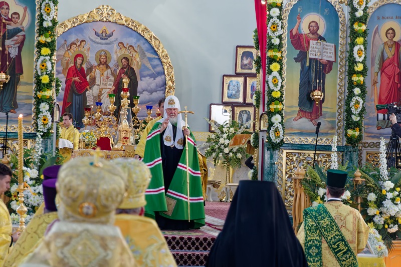 Божественная литургия прошла в Свято-Воскресенском соборе Бреста с участием Патриарха Кирилла