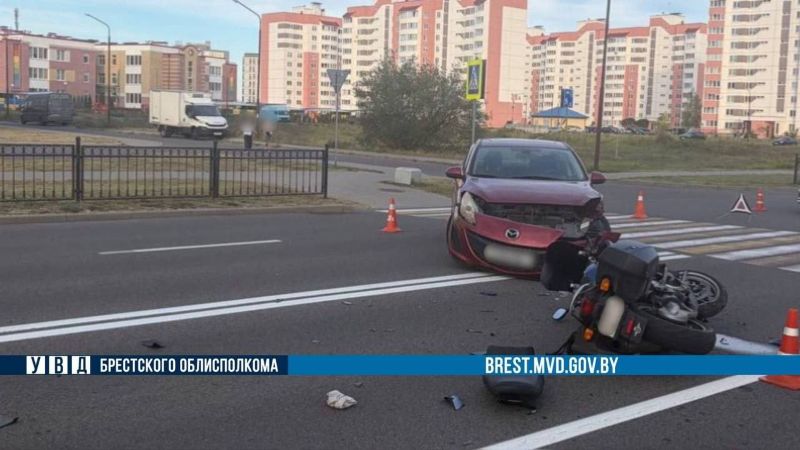 28 августа около 18:10 часов в Бресте произошло ДТП с участием мотоцикла