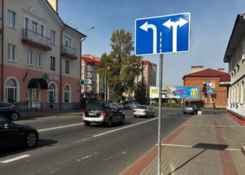 В районе ж-д вокзала в Бресте немного поменялась организация дорожного движения