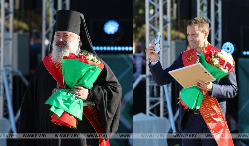 Глава холдинга 1 AK-GROUP Виктор Лемешевский и епископ Пинский и Лунинецкий Георгий стали почетными гражданами Пинска